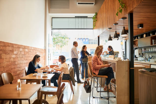 People connecting over coffee at a local cafe